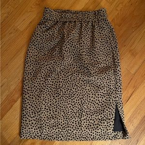 BNWT J Crew MIDI Leopard Skirt Small
